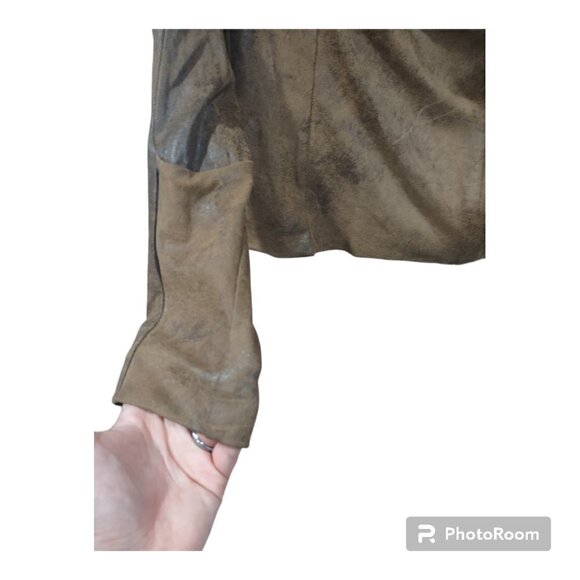 Silence + Noise Urban Outfitters Vegan Faux Leather Distressed Jacket Size M - Picture 5 of 6